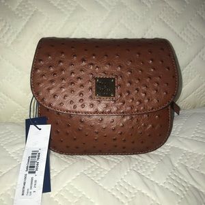 🔥SALE⭐️Dooney Saddle Crossbody Ostrich Leather